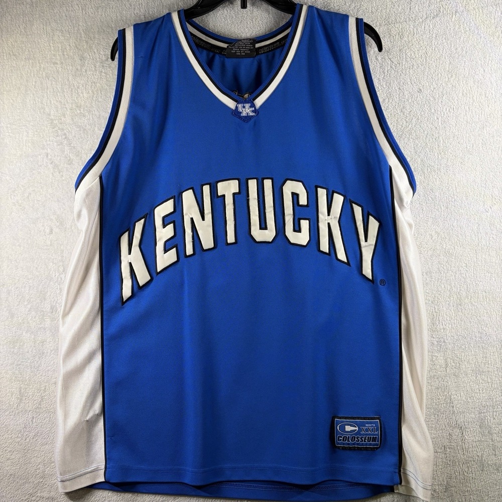 Vintage 90s Kentucky Wildcats #50 Colosseum Basketball Jersey Blue XL/XXL